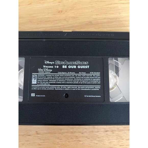 Disney's Sing Along Songs Volume 10 VHS Be Our Guest Beauty & The Beast 1992 - Picture 2 of 4